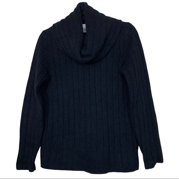 Pursuits Ltd Wool Angora Cowl Neck Black Super Soft Knit Comfy Warm Sweater S - Picture 1 of 6